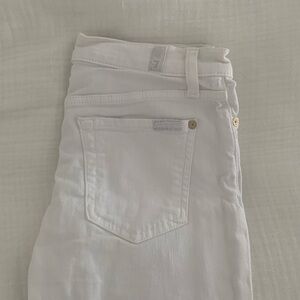 7 For All Mankind Women's Skinny Jeans in White
